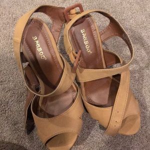 Tan Bamboo Heels